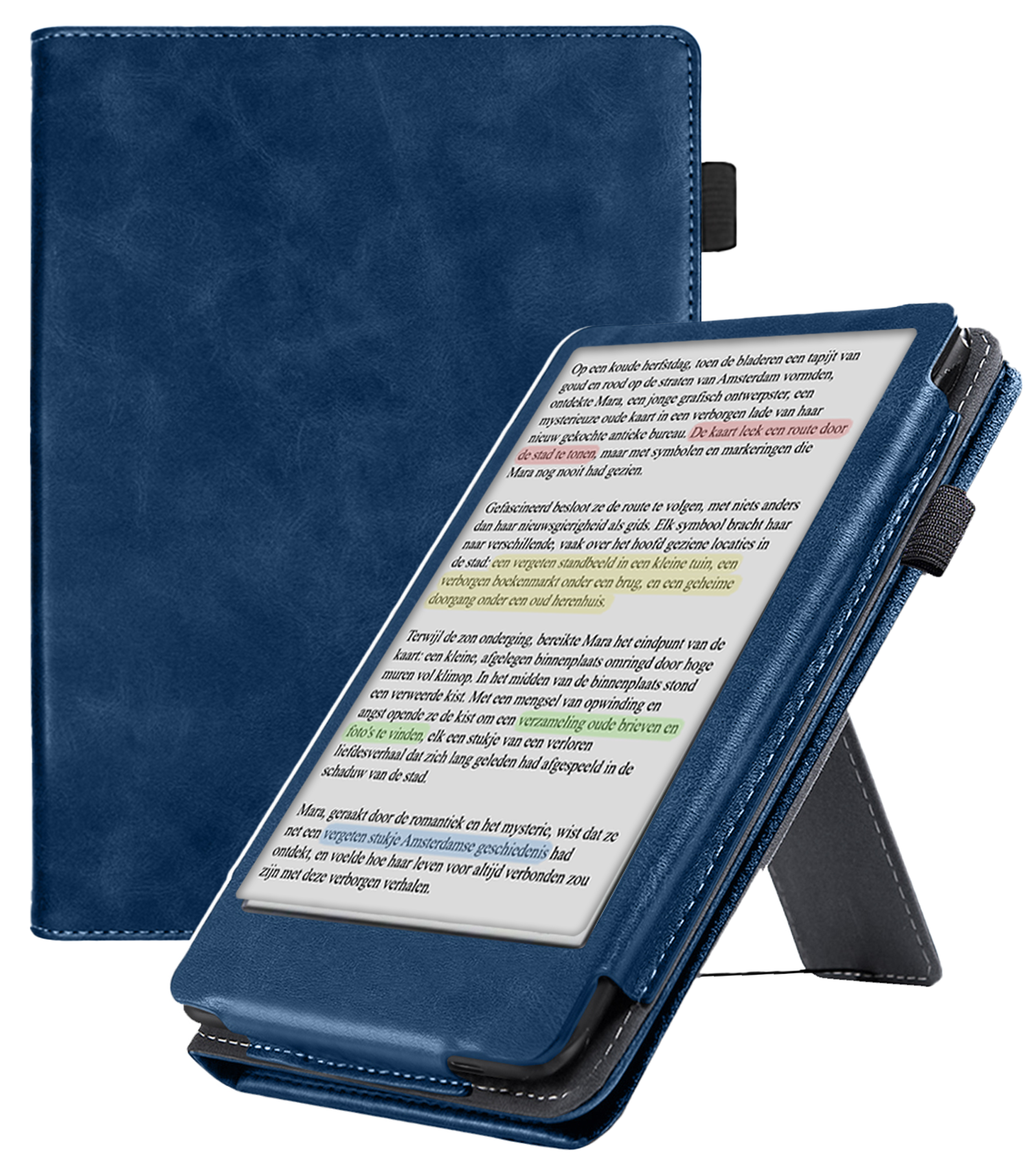 Nomfy Nomfy Kobo Clara BW Hoesje Leer - Donkerblauw