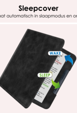 NoXx NoXx Kobo Libra Colour Hoesje Leer Met Screenprotector - Zwart