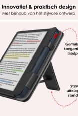 NoXx NoXx Kobo Libra Colour Hoesje Leer Met Screenprotector - Zwart