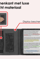 NoXx NoXx Kobo Libra Colour Hoesje Leer Met Screenprotector - Zwart