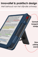 NoXx NoXx Kobo Libra Colour Hoesje Leer Met Screenprotector - Donkerblauw
