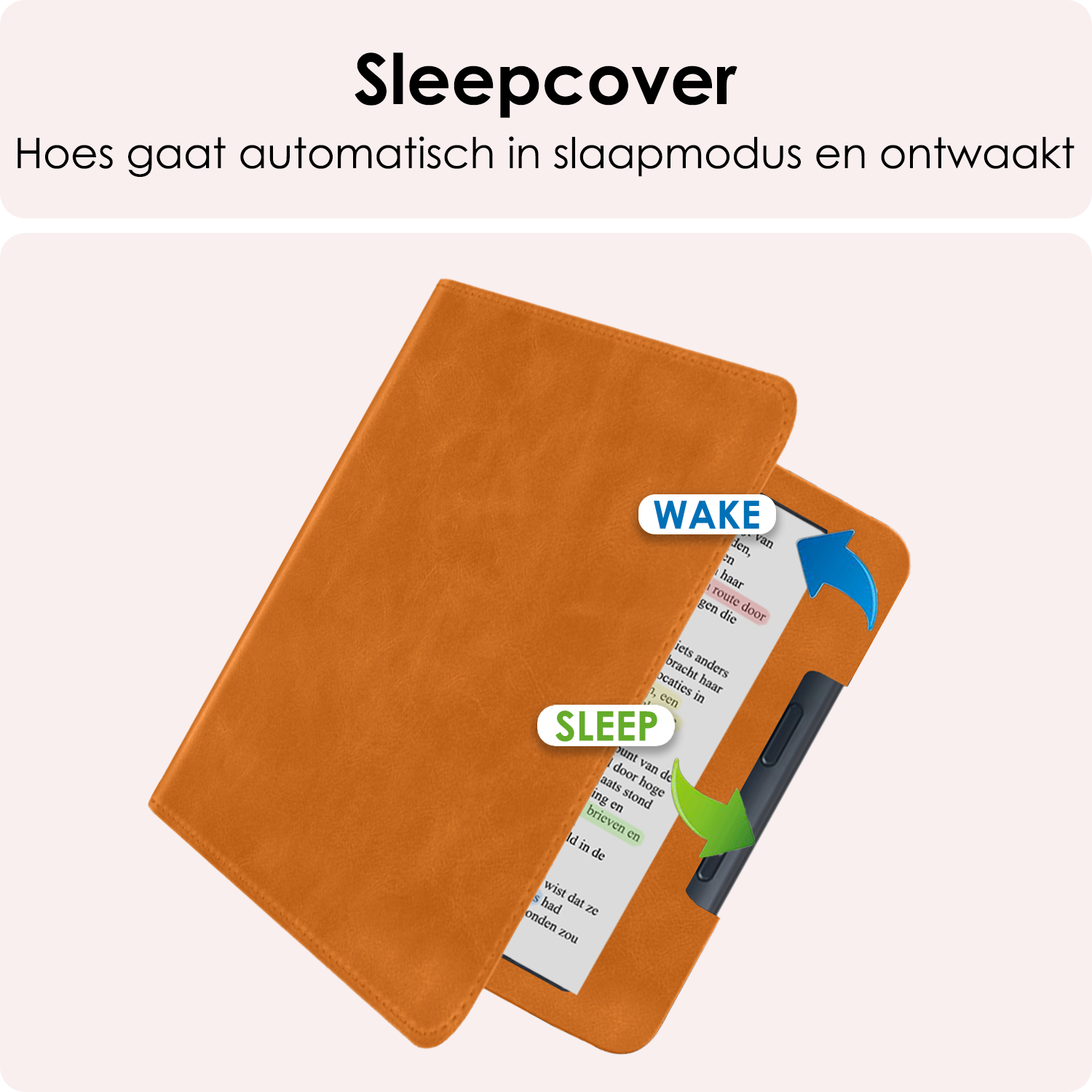 NoXx NoXx Kobo Libra Colour Hoesje Leer Met Screenprotector - Bruin