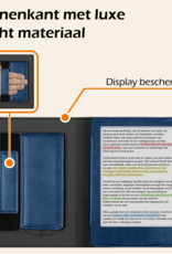 Nomfy Nomfy Kobo Clara Colour Hoesje Leer Met Screenprotector - Donkerblauw