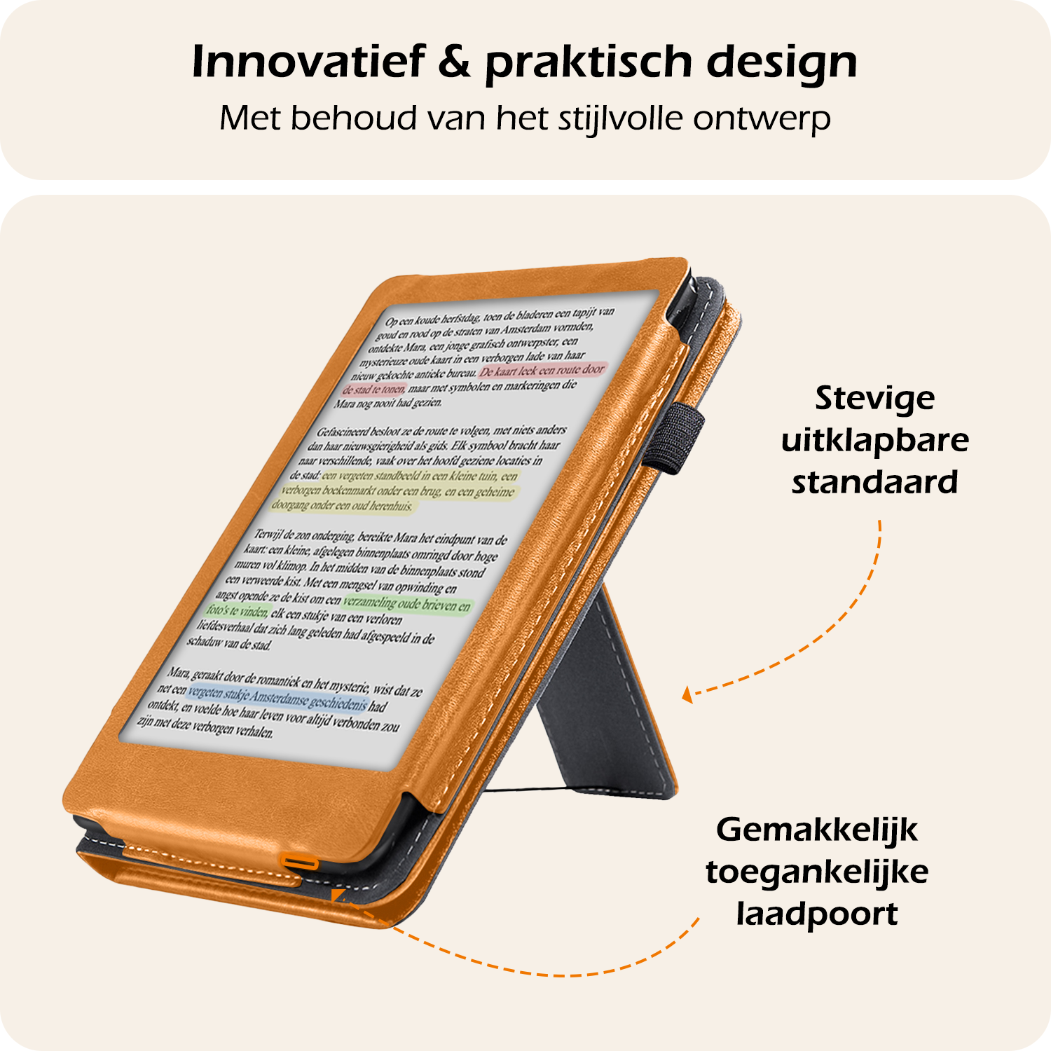 Nomfy Nomfy Kobo Clara Colour Hoesje Leer - Bruin