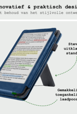 BASEY. BASEY. Kobo Clara BW Hoesje Leer Met Screenprotector - Donkerblauw