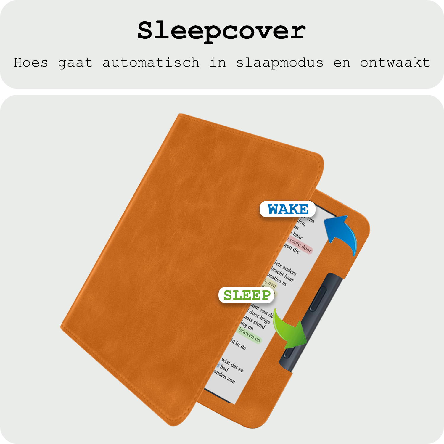 BASEY. BASEY. Kobo Libra Colour Hoesje Leer - Bruin