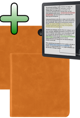 BASEY. BASEY. Kobo Libra Colour Hoesje Leer Met Screenprotector - Bruin