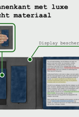 BASEY. BASEY. Kobo Libra Colour Hoesje Leer Met Screenprotector - Donkerblauw