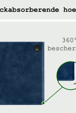 BASEY. BASEY. Kobo Libra Colour Hoesje Leer Met Screenprotector - Donkerblauw