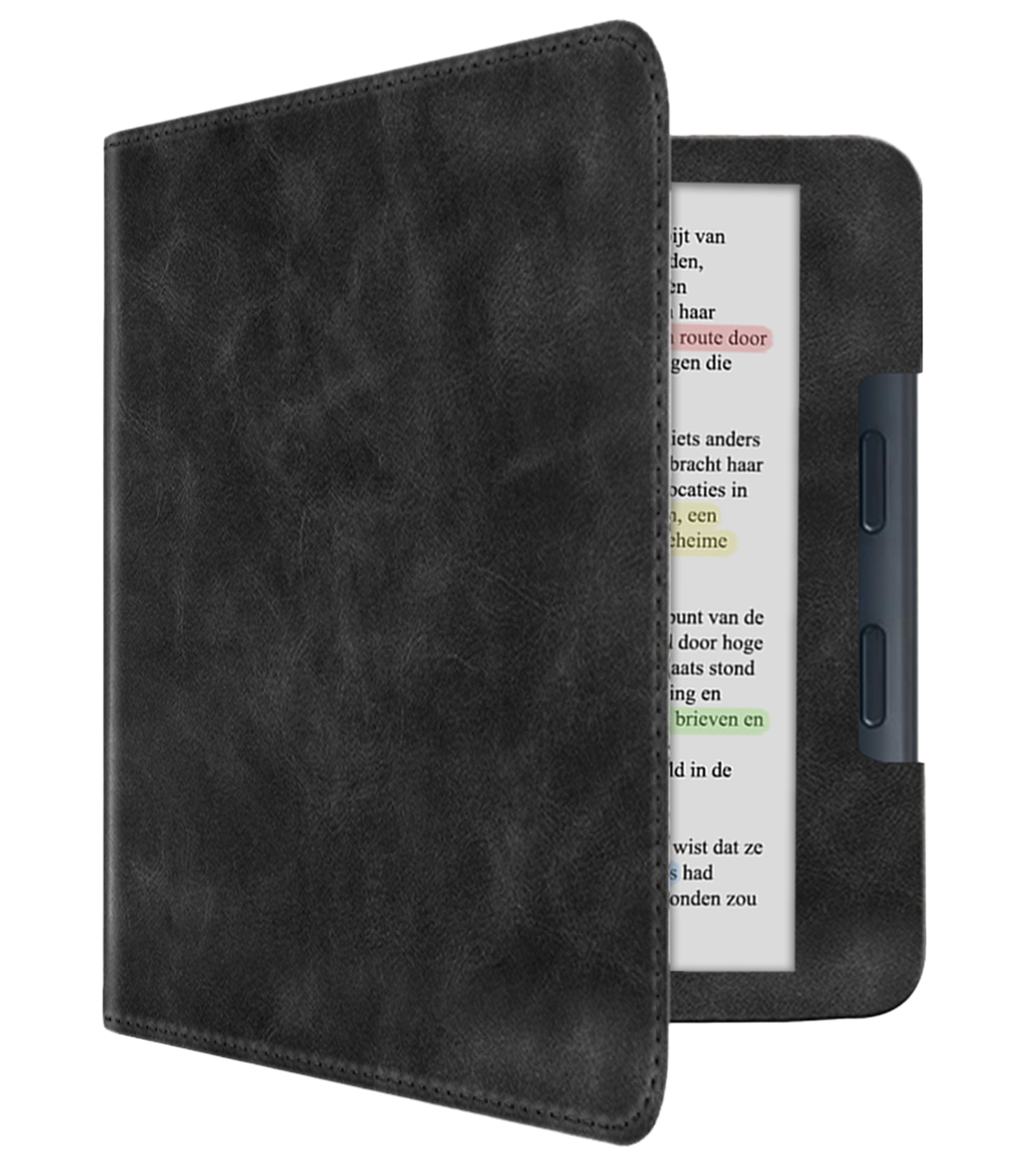 NoXx NoXx Kobo Libra Colour Hoesje Leer - Zwart
