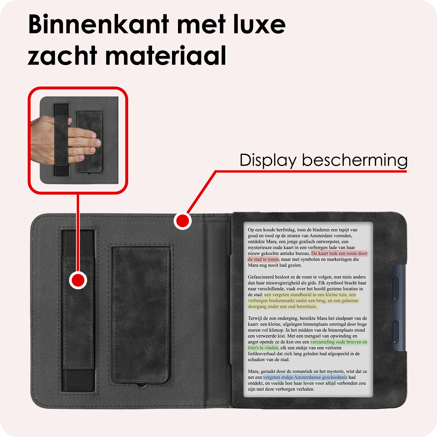 NoXx NoXx Kobo Libra Colour Hoesje Leer - Zwart