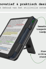 BASEY. BASEY. Kobo Libra Colour Hoesje Leer Met Screenprotector - Zwart
