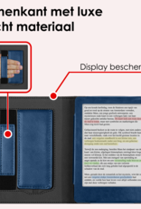 NoXx NoXx Kobo Clara BW Hoesje Leer Met Screenprotector - Donkerblauw