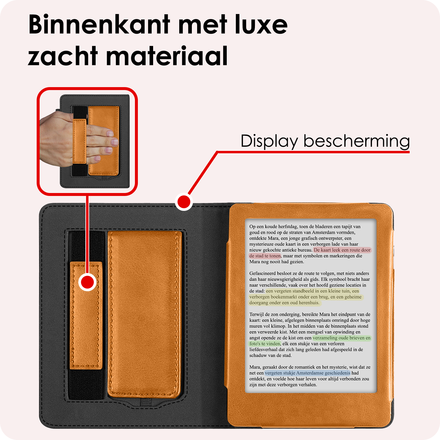 NoXx NoXx Kobo Clara BW Hoesje Leer Met Screenprotector - Bruin