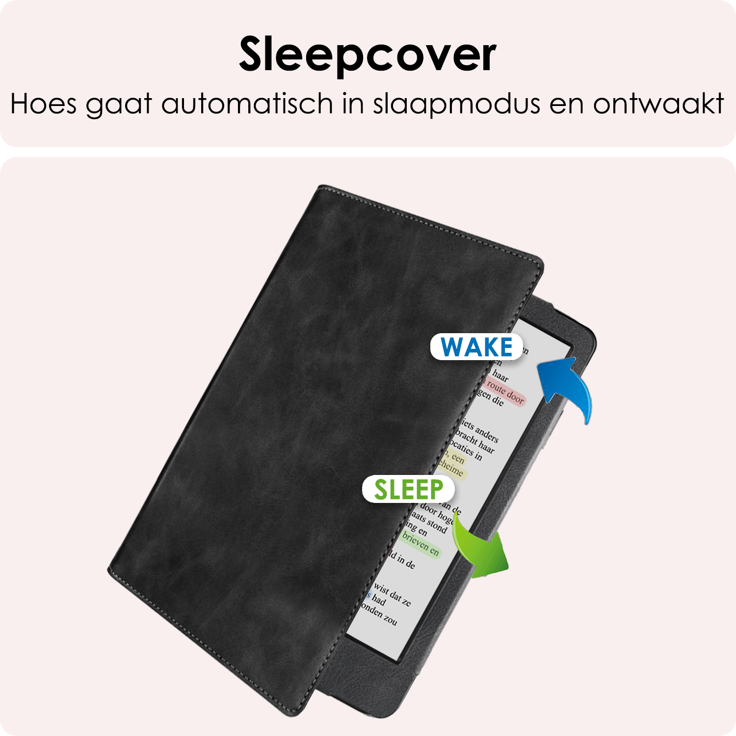 NoXx NoXx Kobo Clara Colour Hoesje Leer Met Screenprotector - Zwart