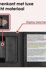 NoXx NoXx Kobo Clara Colour Hoesje Leer Met Screenprotector - Zwart