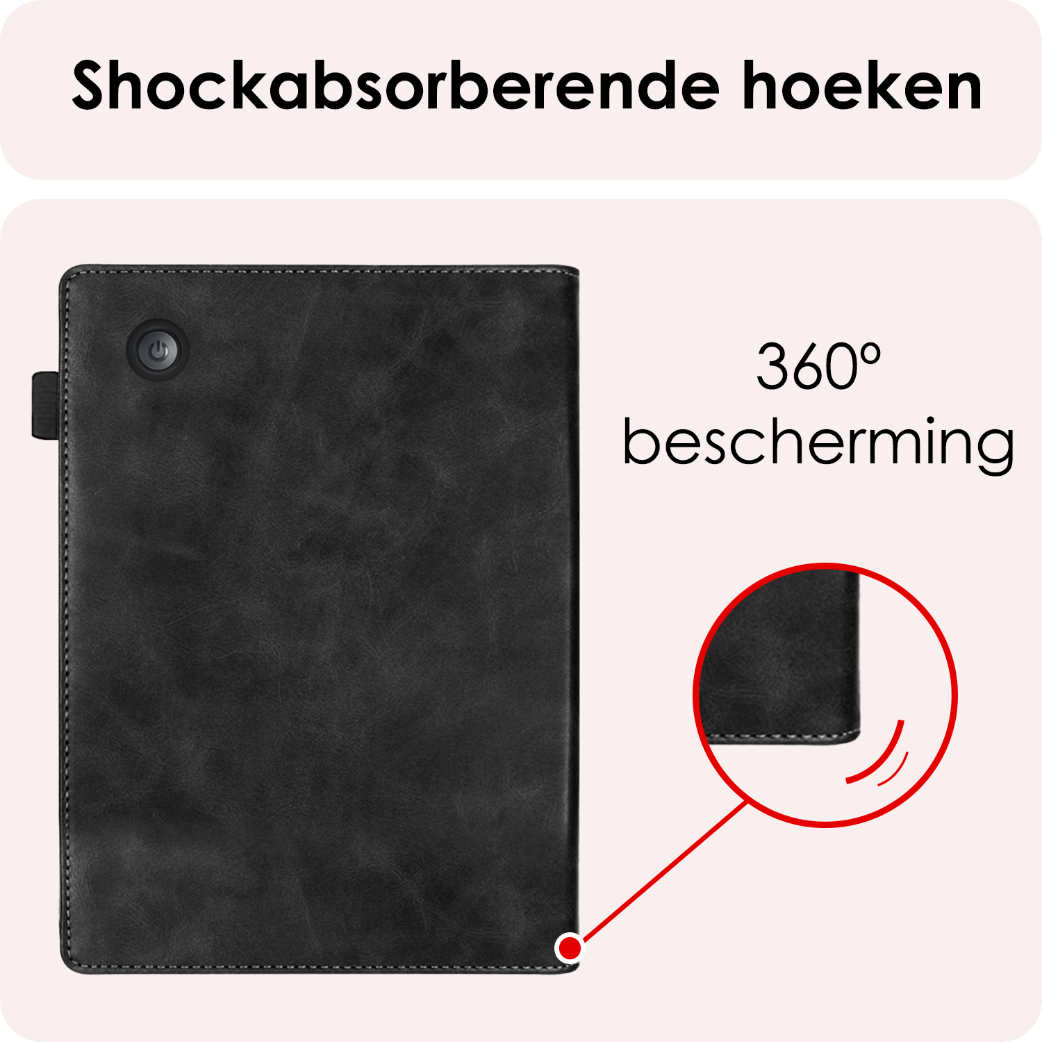 NoXx NoXx Kobo Clara Colour Hoesje Leer Met Screenprotector - Zwart