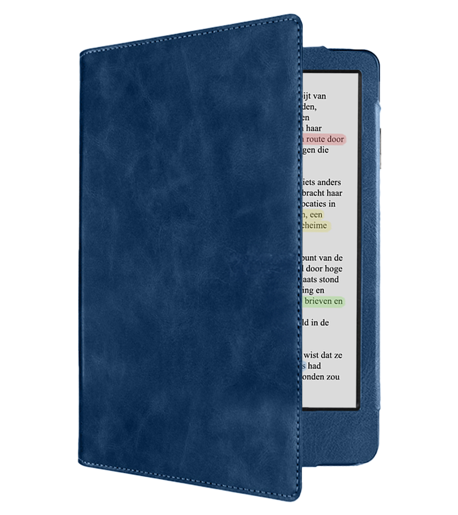 NoXx NoXx Kobo Clara Colour Hoesje Leer - Donkerblauw