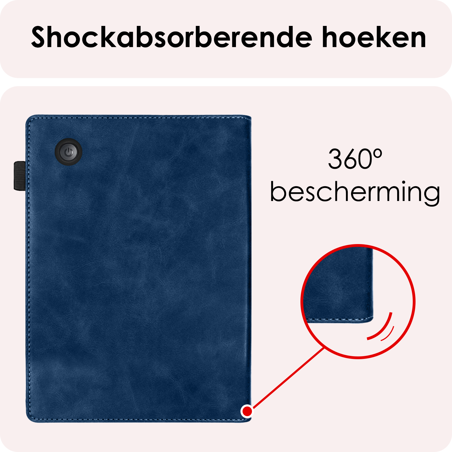 NoXx NoXx Kobo Clara Colour Hoesje Leer - Donkerblauw
