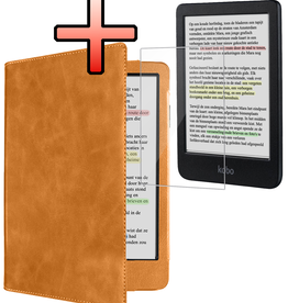 NoXx NoXx Kobo Clara BW Hoesje Leer Met Screenprotector - Bruin