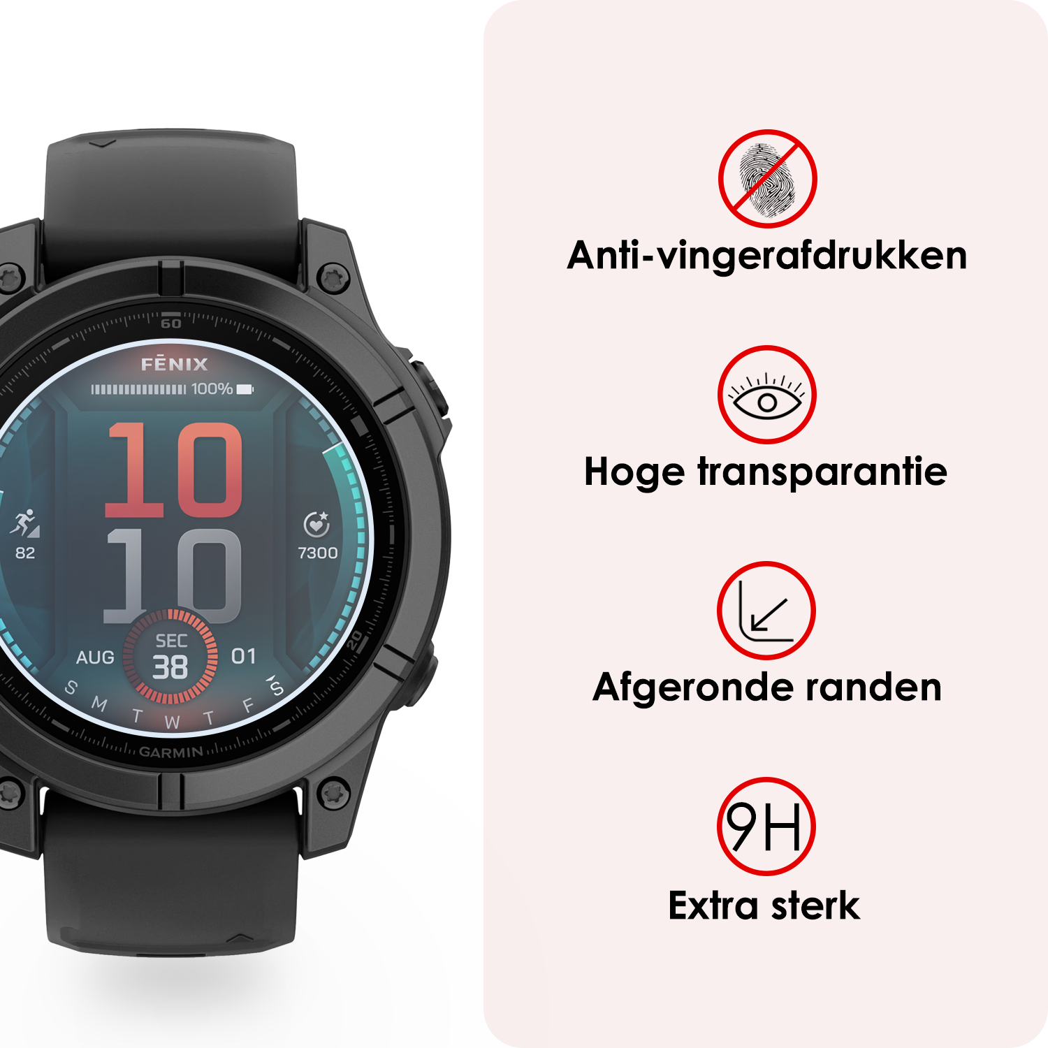 NoXx NoXx Garmin Fenix E (47 mm) Screenprotector - 3 PACK
