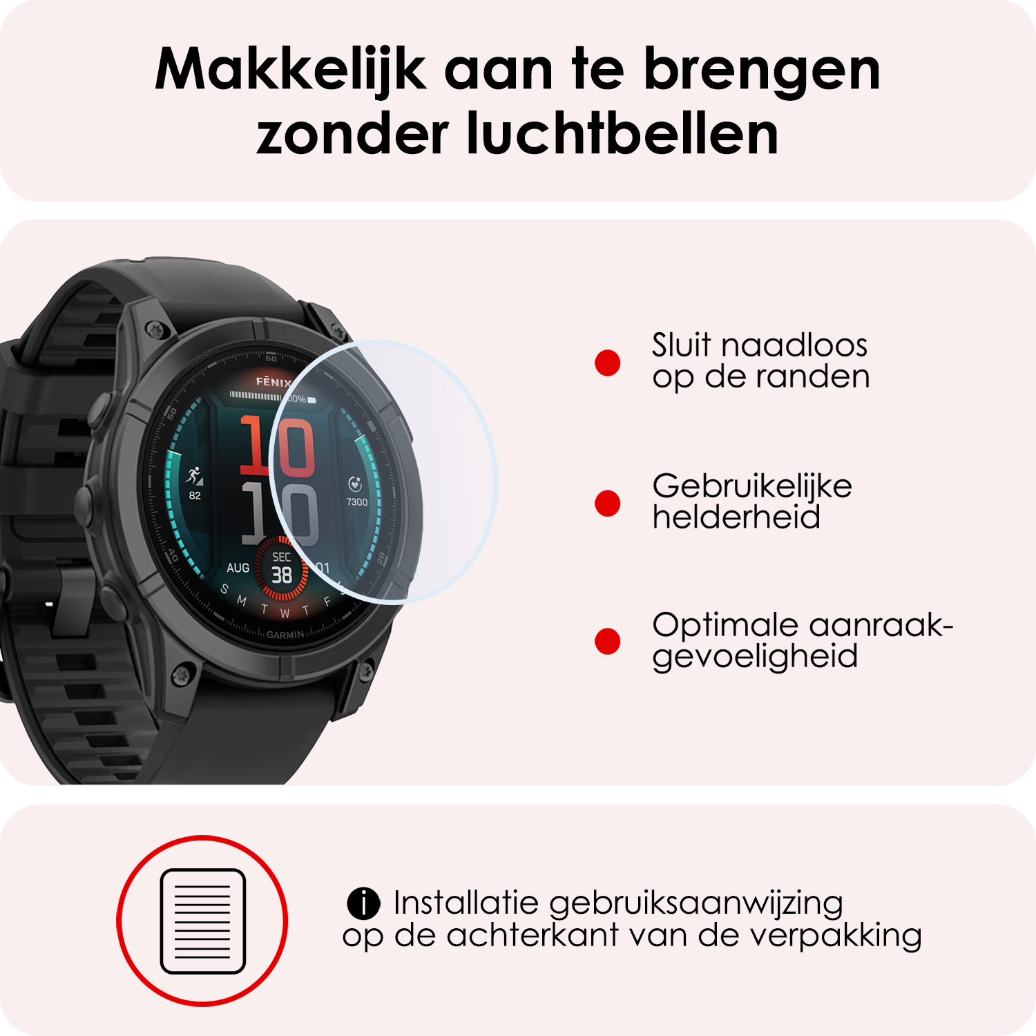 NoXx NoXx Garmin Fenix E (47 mm) Screenprotector - 2 PACK