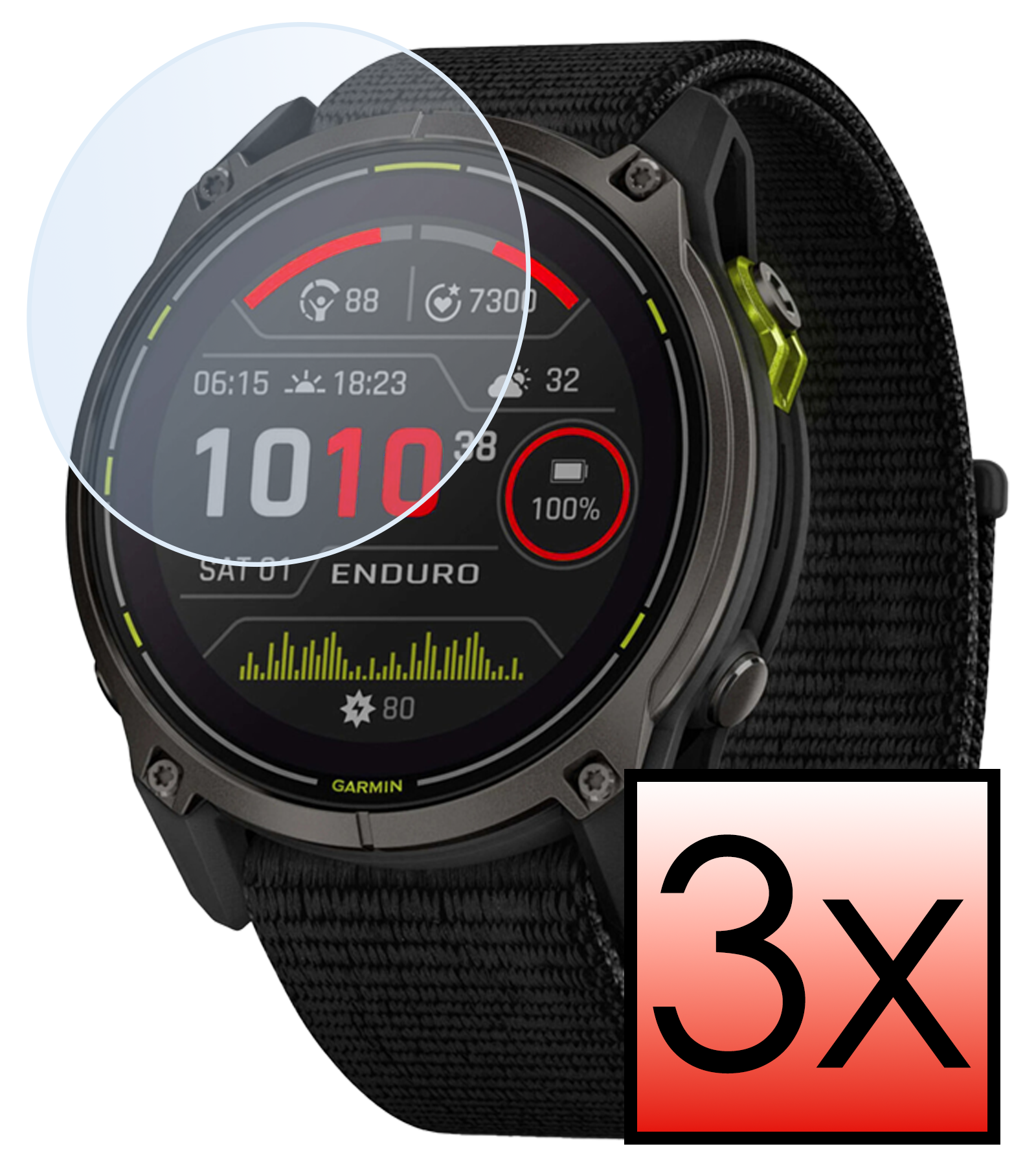 NoXx NoXx Garmin Enduro 3 (51 mm) Screenprotector - 3 PACK