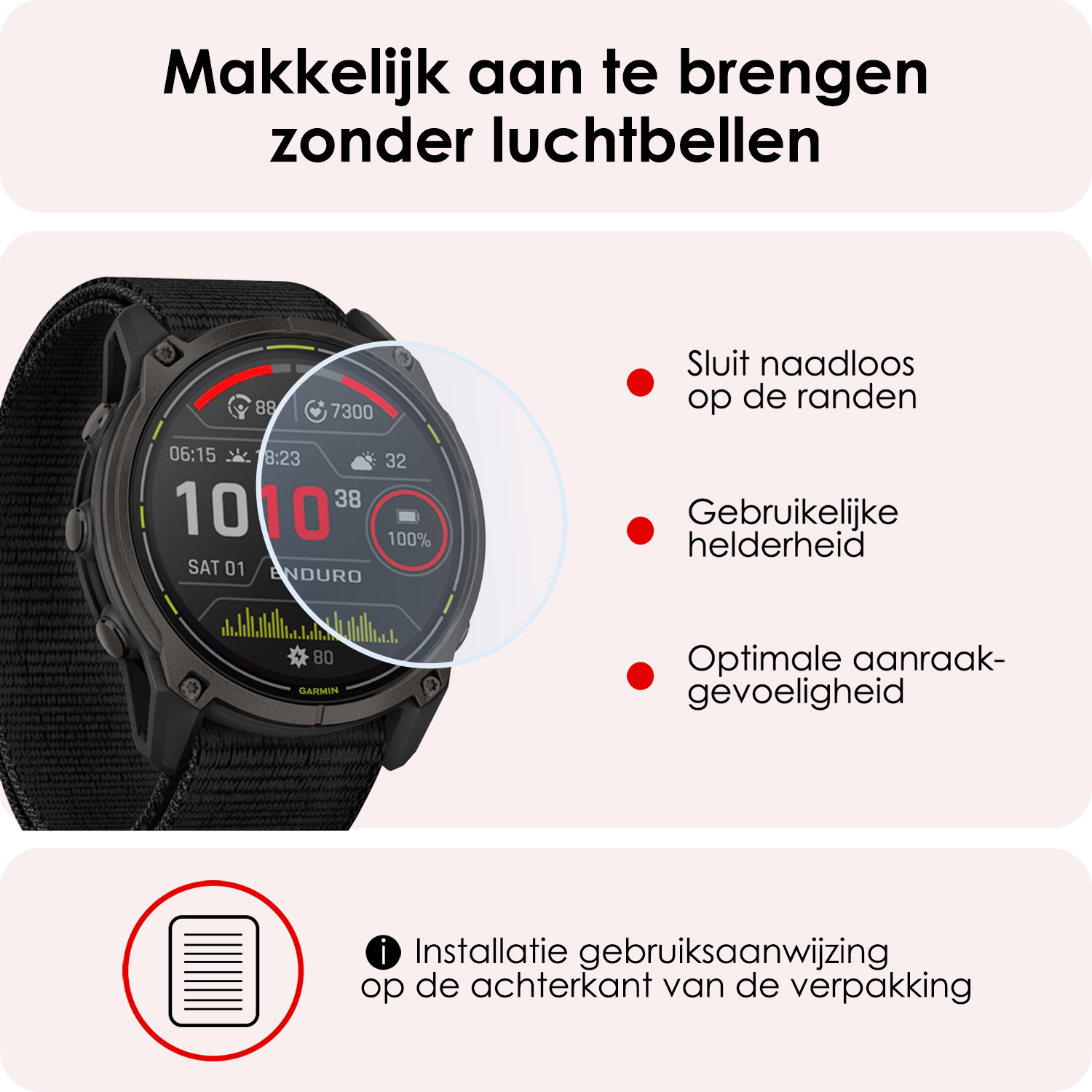 NoXx NoXx Garmin Enduro 3 (51 mm) Screenprotector - 3 PACK