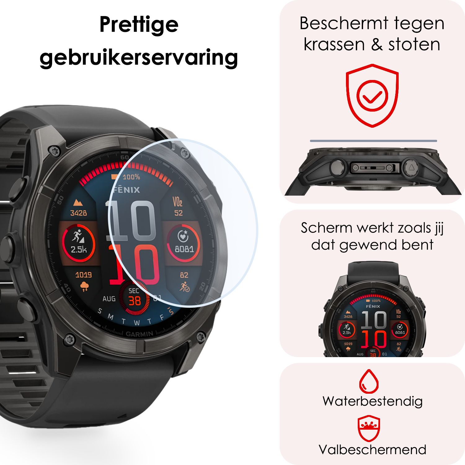 NoXx NoXx Garmin Fenix 8 (51 mm) Screenprotector - 2 PACK