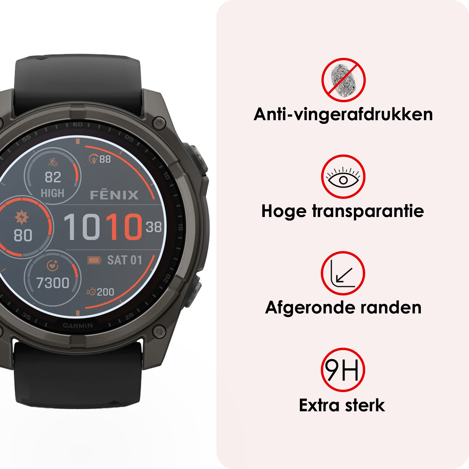 NoXx NoXx Garmin Fenix 8 Solar (51 mm) Screenprotector - 3 PACK