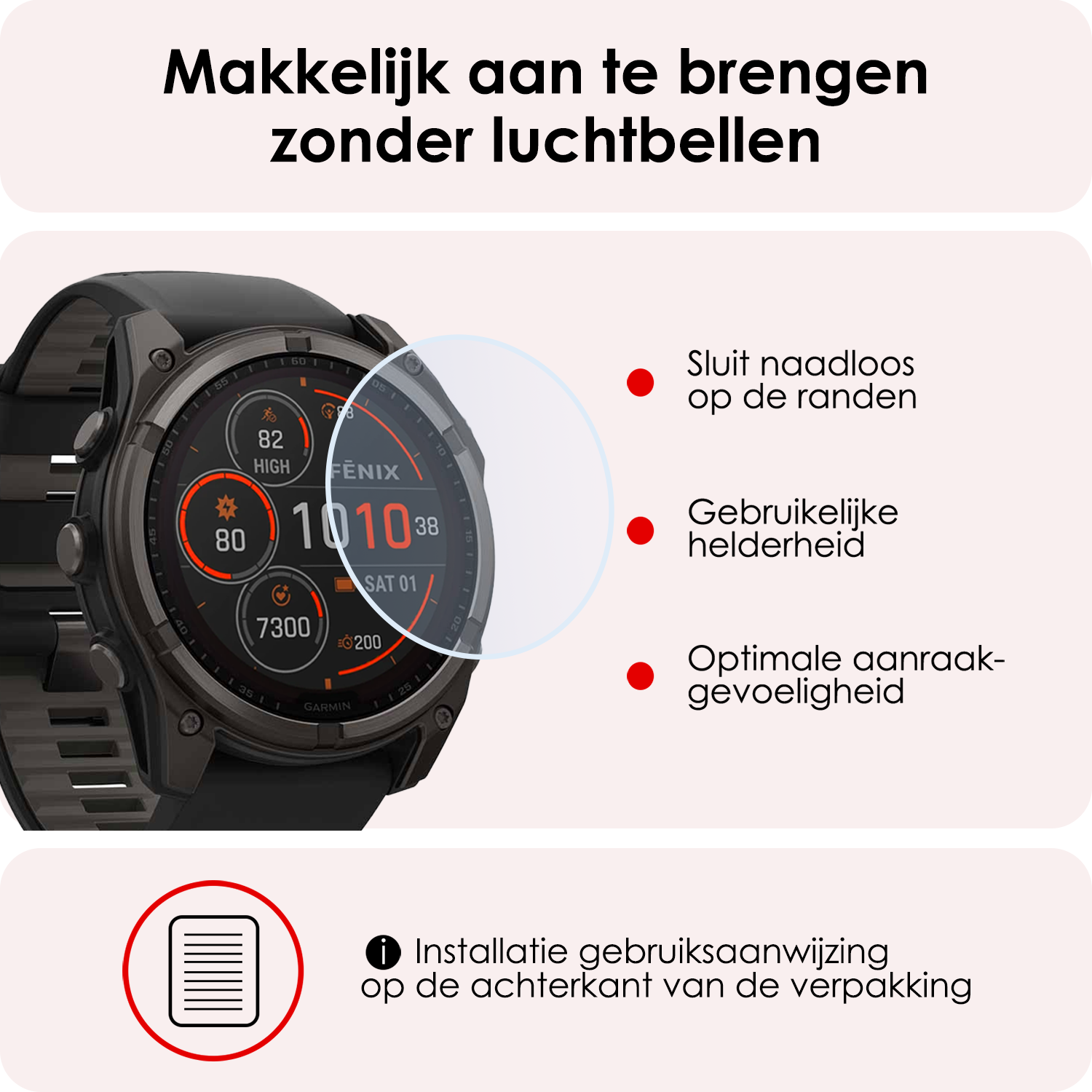 NoXx NoXx Garmin Fenix 8 (47 mm) Screenprotector - 2 PACK