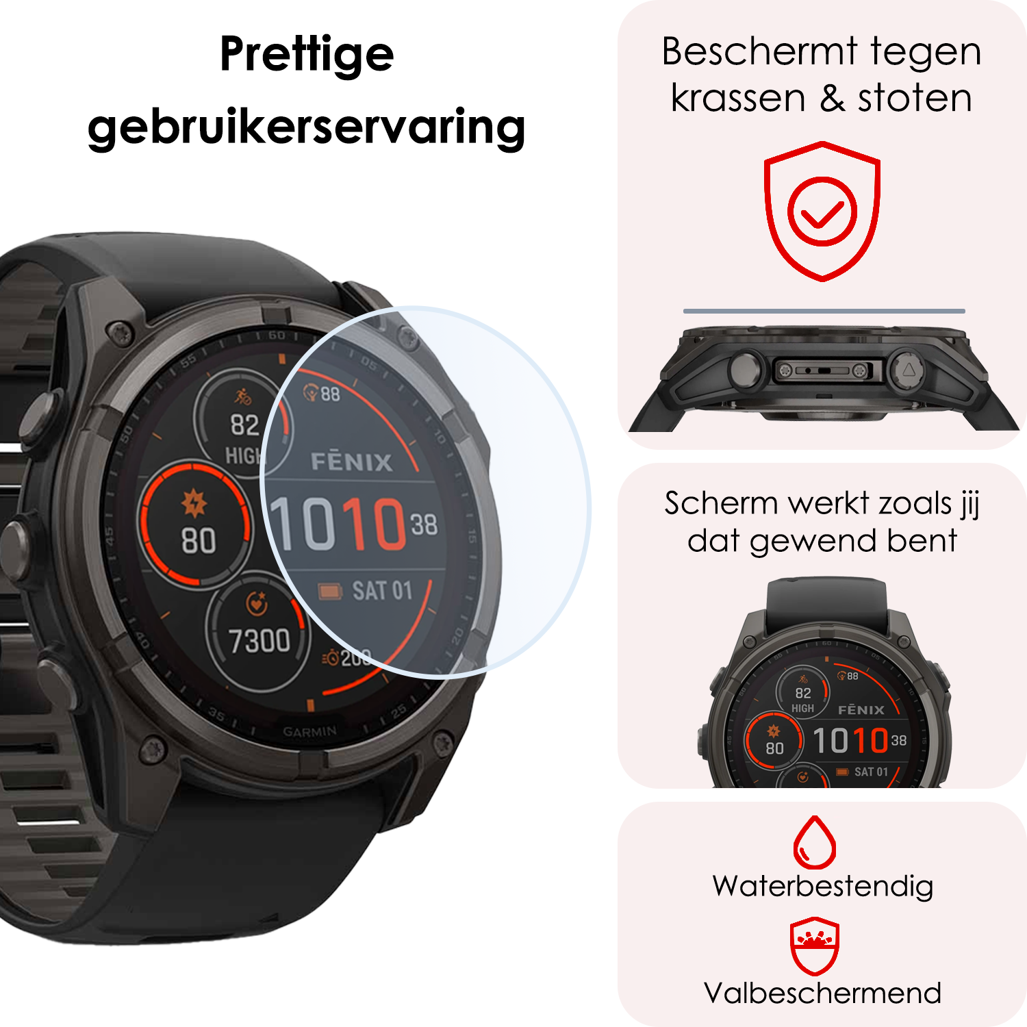 NoXx NoXx Garmin Fenix 8 (47 mm) Screenprotector - 2 PACK