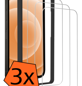 Nomfy Nomfy iPhone 12 Screenprotector Met Installatieframe - 3 PACK