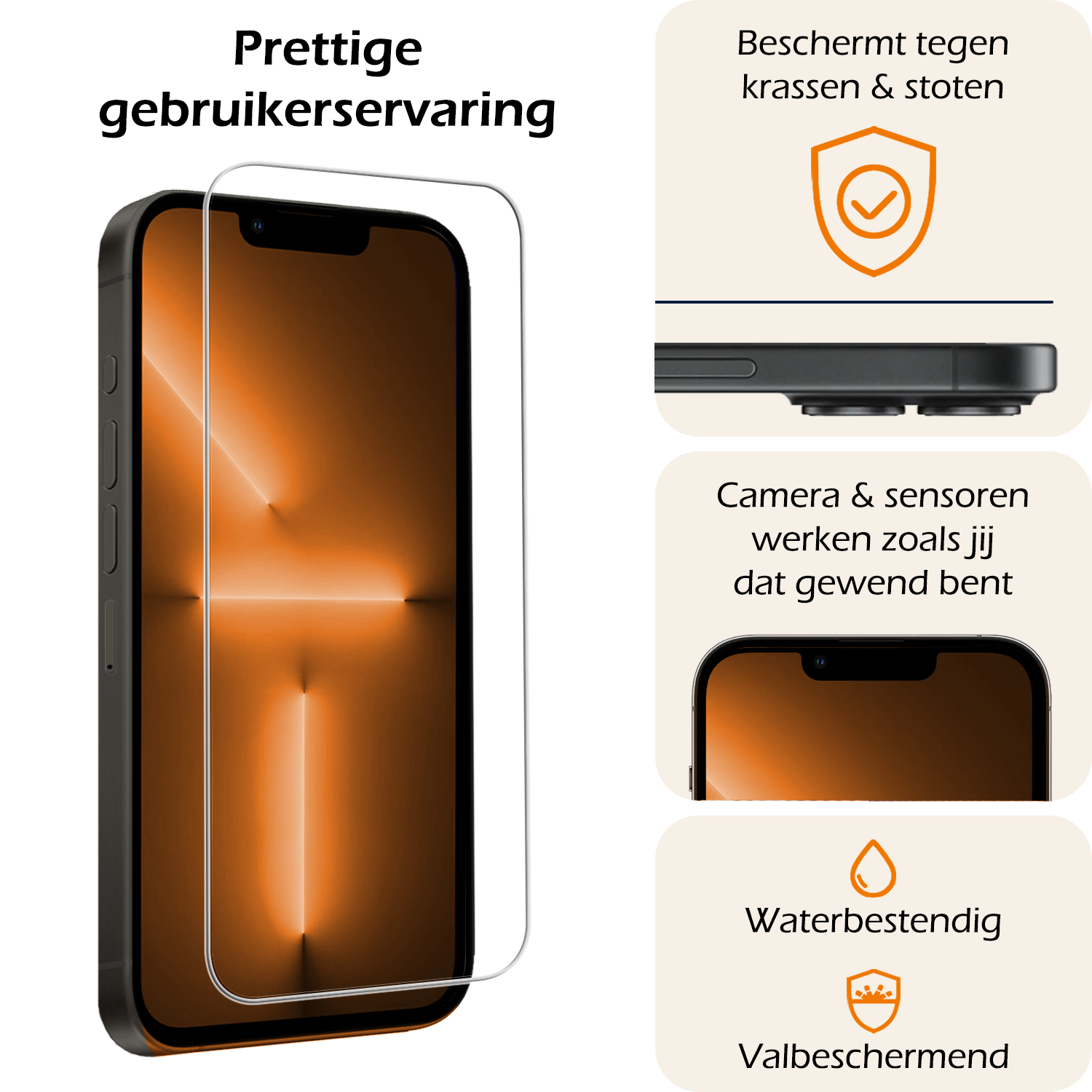 Nomfy Nomfy iPhone 13 Pro Max Screenprotector Met Installatieframe - 3 PACK