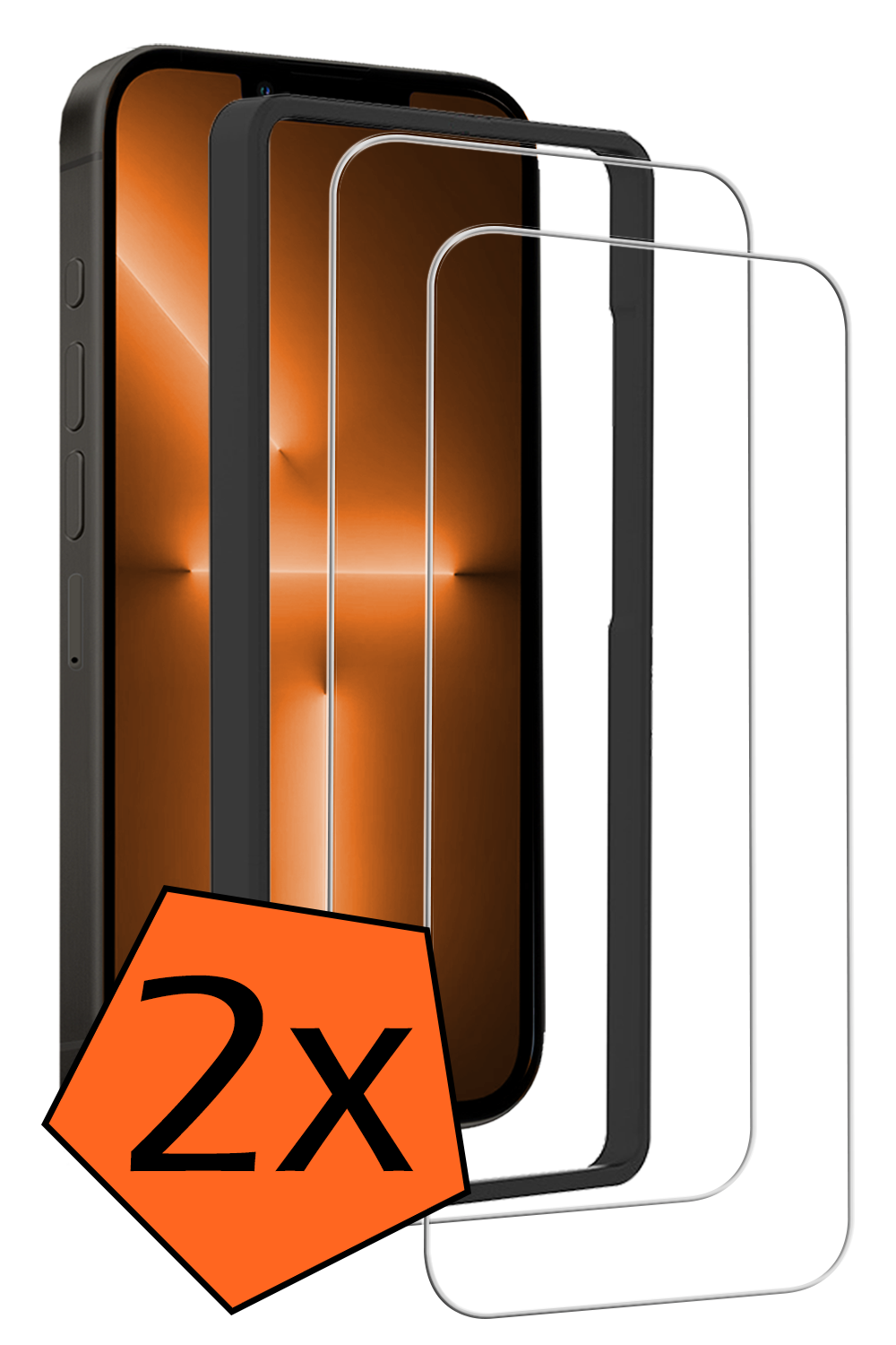 Nomfy Nomfy iPhone 13 Pro Screenprotector Met Installatieframe - 2 PACK