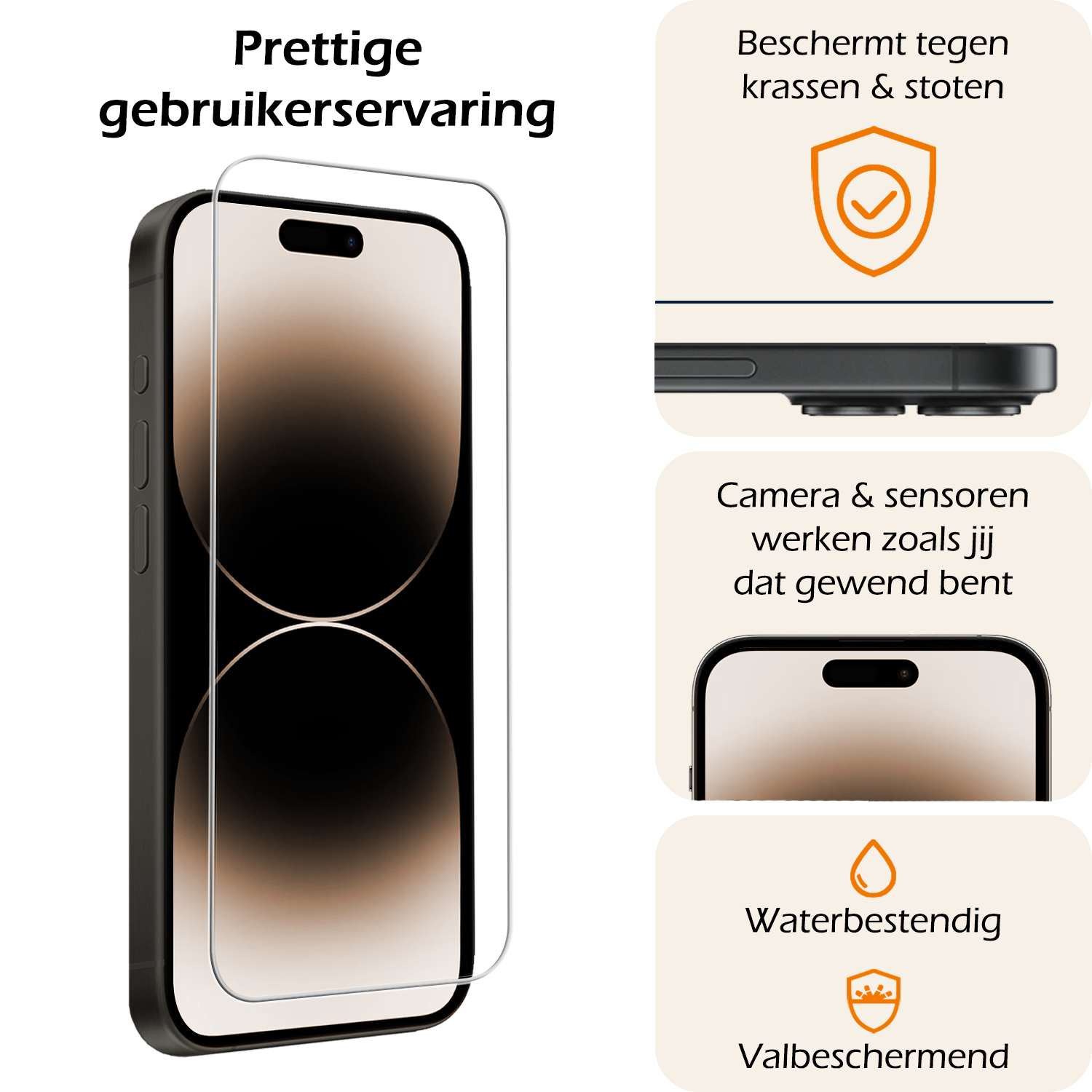 Nomfy Nomfy iPhone 14 Pro Screenprotector Met Installatieframe
