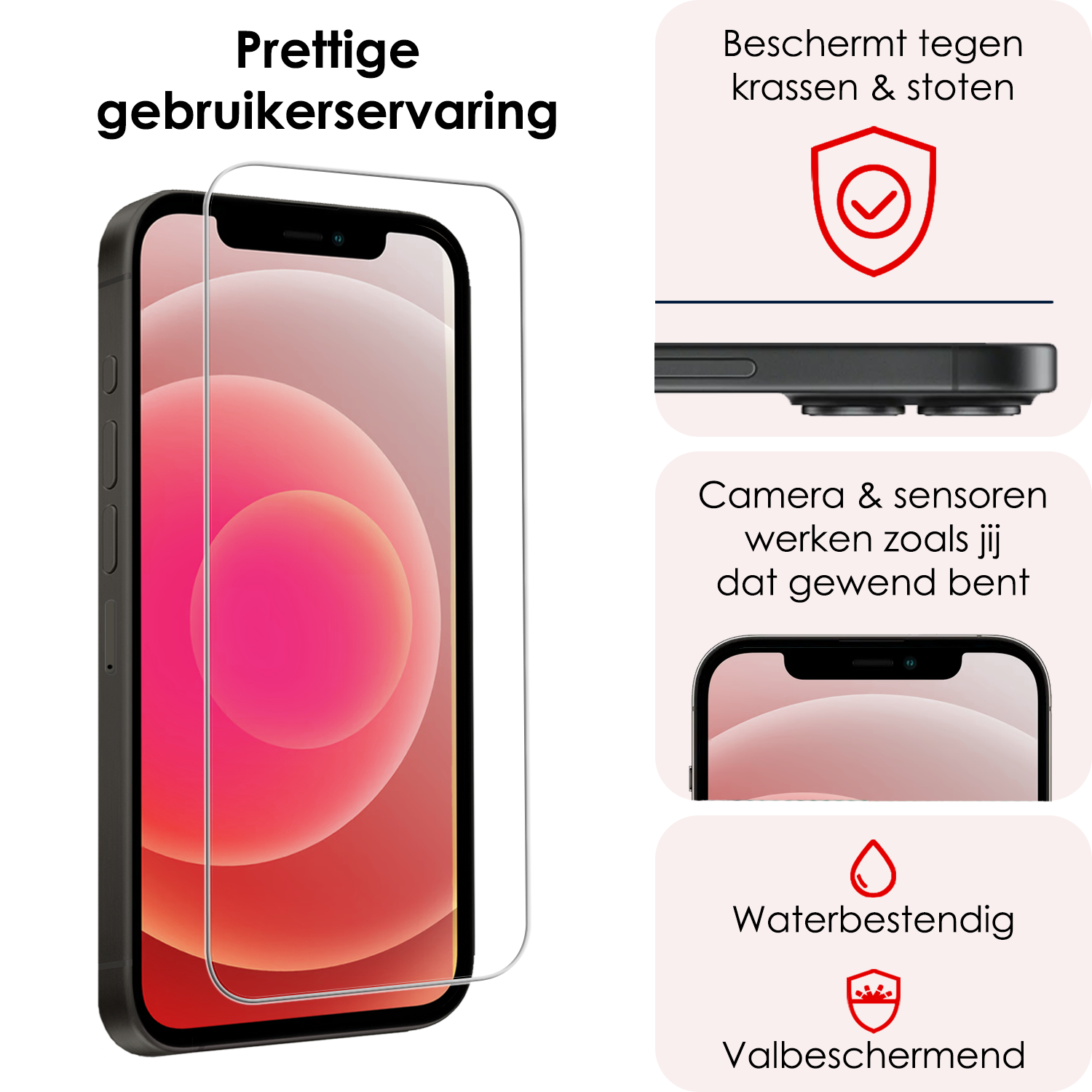 NoXx NoXx iPhone 12 Pro Screenprotector Met Installatieframe