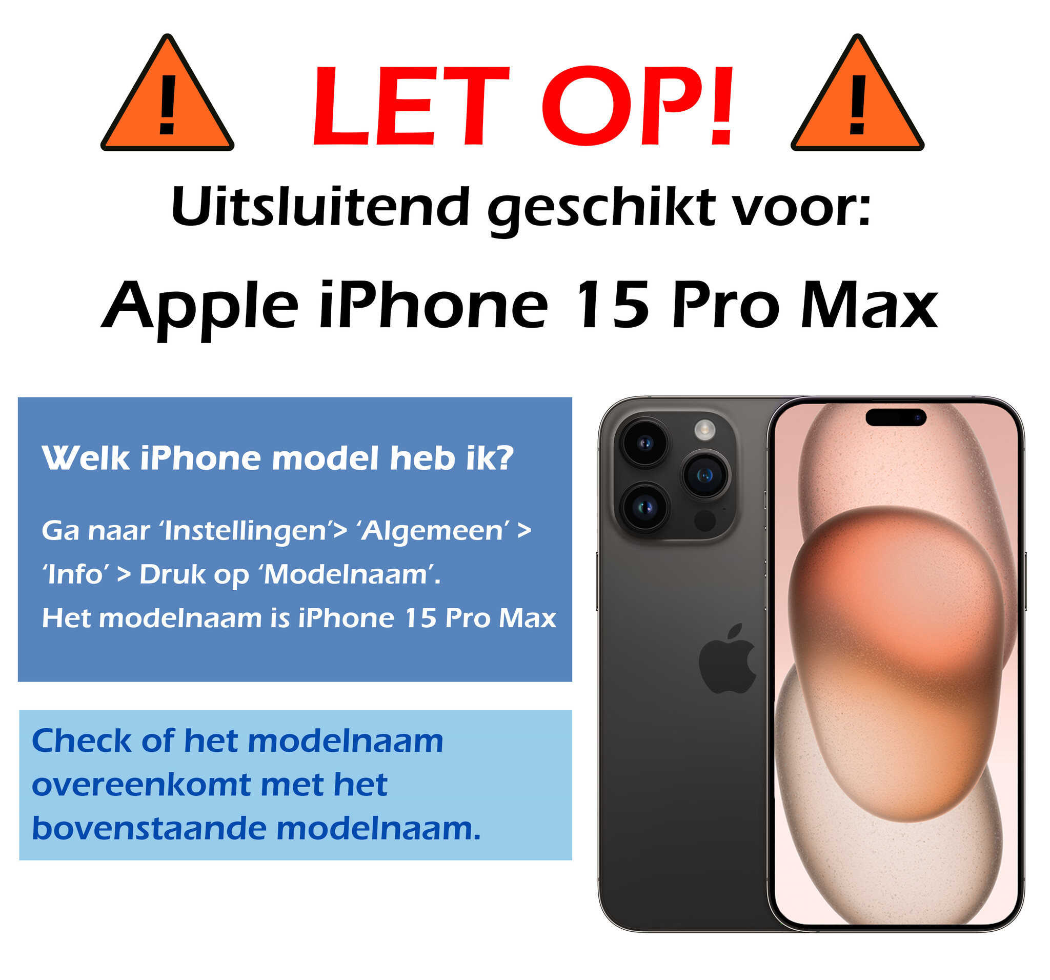 Nomfy Nomfy iPhone 15 Pro Max Screenprotector Met Installatieframe - 3 PACK