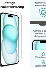 Forterra Forterra iPhone 15 Screenprotector Met Installatieframe - 2 PACK