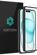 Forterra Forterra iPhone 15 Pro Screenprotector Met Installatieframe