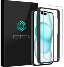 Forterra Forterra iPhone 15 Pro Screenprotector Met Installatieframe