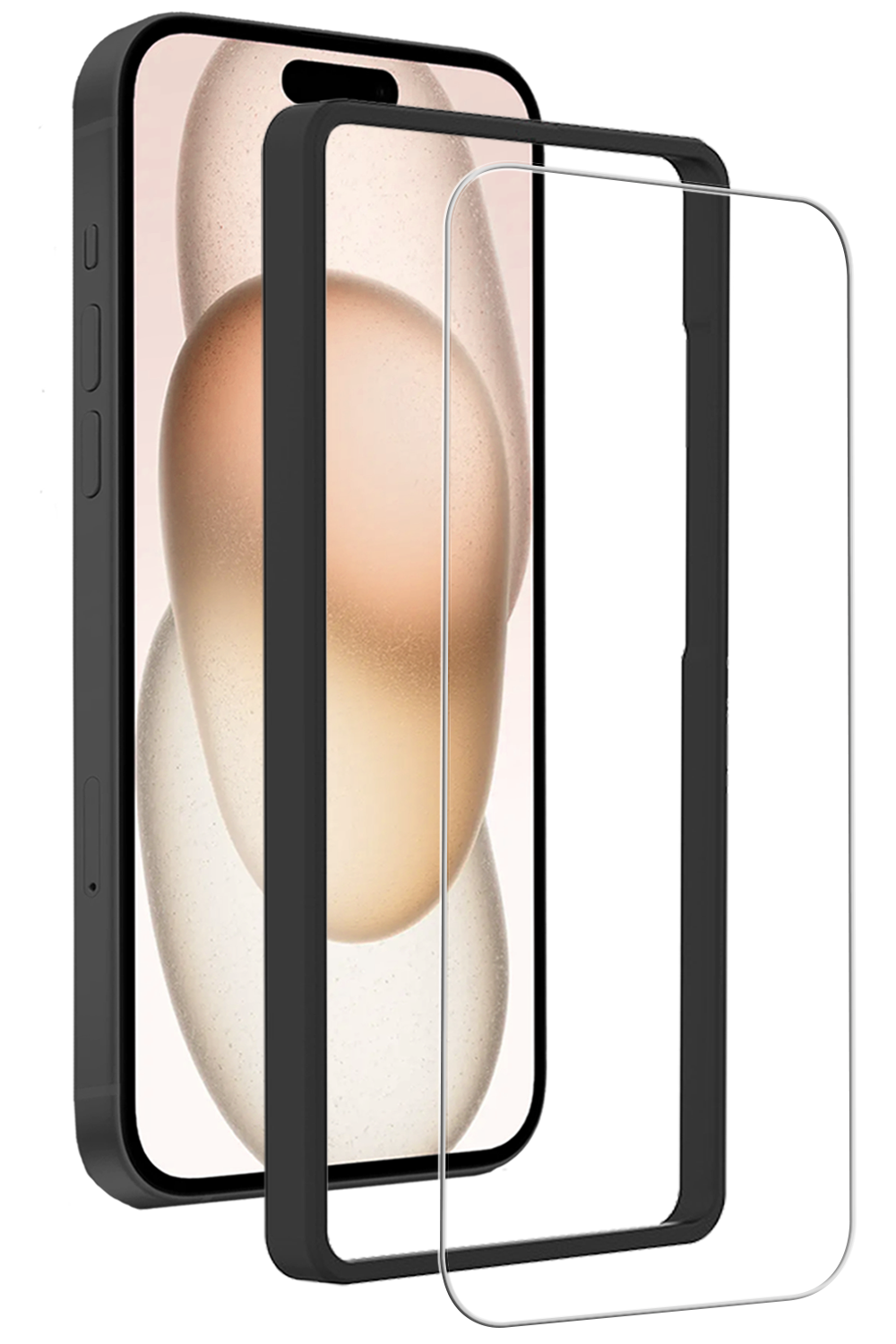 Nomfy Nomfy iPhone 15 Screenprotector Met Installatieframe