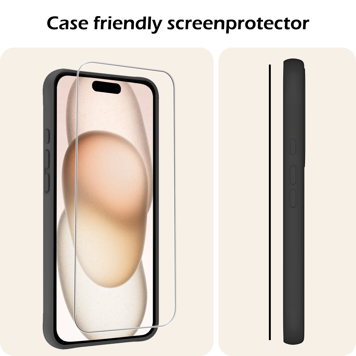 Nomfy Nomfy iPhone 15 Screenprotector Met Installatieframe