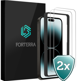 Forterra Forterra iPhone 14 Plus Screenprotector Met Installatieframe - 2 PACK