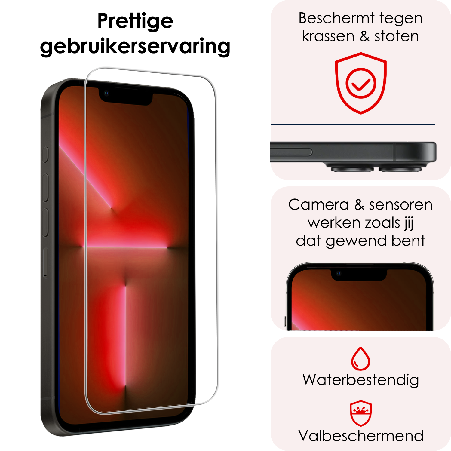 NoXx NoXx iPhone 13 Screenprotector Met Installatieframe - 2 PACK