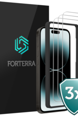 Forterra Forterra iPhone 14 Pro Screenprotector Met Installatieframe - 3 PACK