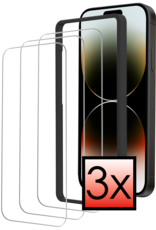NoXx NoXx iPhone 14 Screenprotector Met Installatieframe - 3 PACK