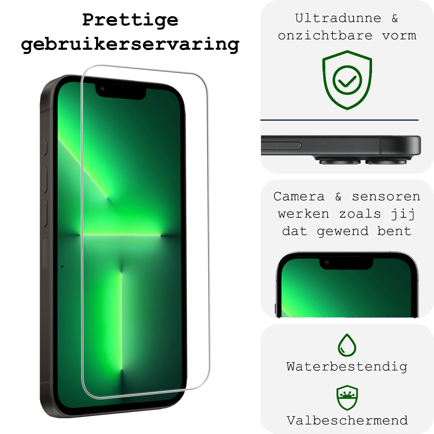 BASEY. BASEY. iPhone 13 Mini Screenprotector Met Installatieframe - 2 PACK