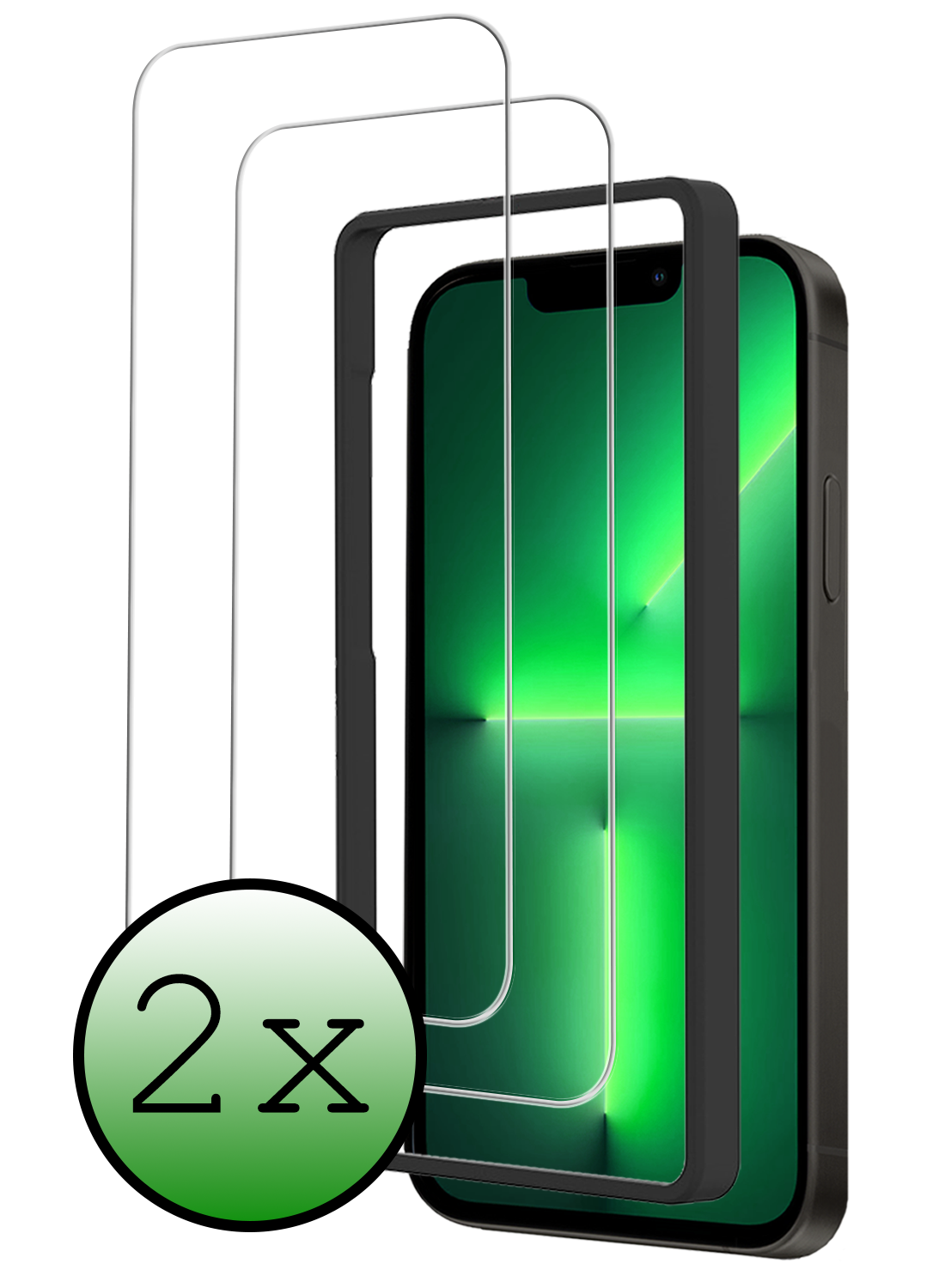BASEY. BASEY. iPhone 13 Screenprotector Met Installatieframe - 2 PACK
