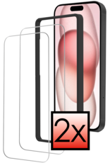 NoXx NoXx iPhone 15 Pro Max Screenprotector Met Installatieframe - 2 PACK